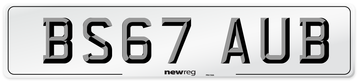 BS67 AUB Number Plate from New Reg